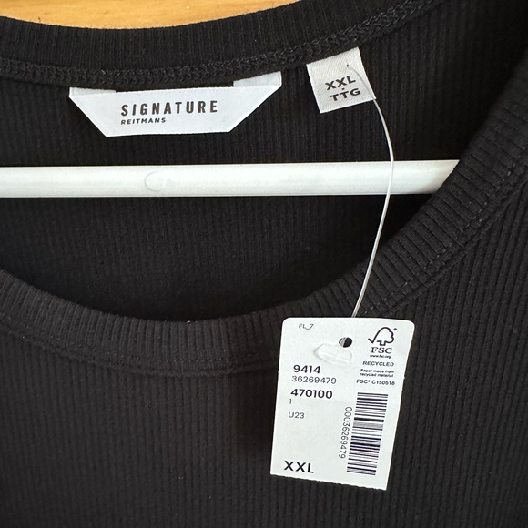 REITMANS “Signature” Ribbed Black Sleeveless Tank Swing Dress / XXL - Picture 3 of 7